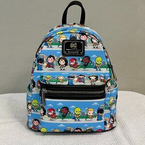 LOUNGEFLY ~ DC Comics Justice League Chibi Mini Backpack - NWT!